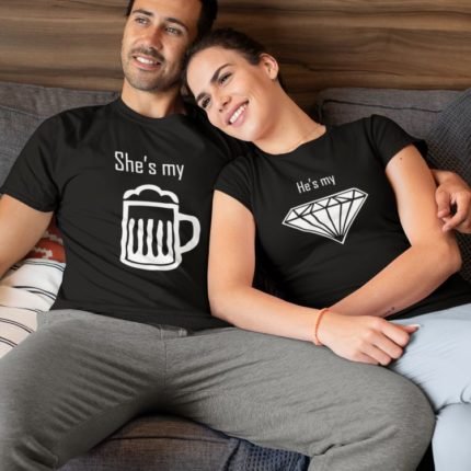 Beer and Dimaond Couple T-shirt