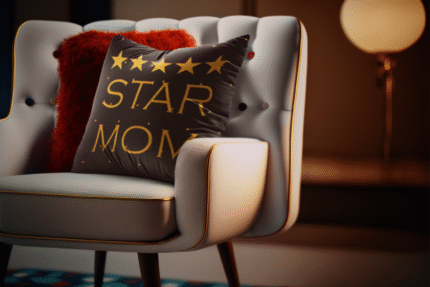 Mother's Day Cushion Cover Printed 5 Star Mom - Image 2