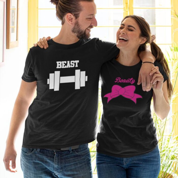 Beauty and Beast Couple T-Shirts