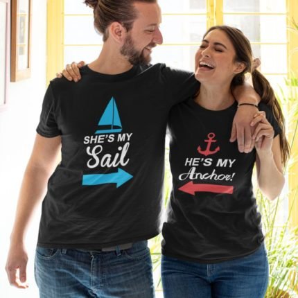 Sail Anchor Couple T-shirt
