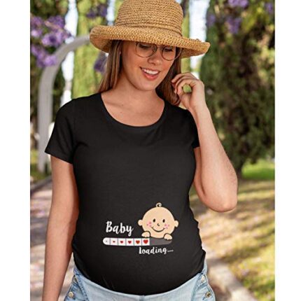 Pregnancy Maternity T-Shirt Printed Baby Loading - Image 4