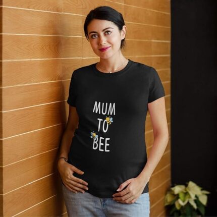 Pregnancy Maternity T-Shirt Printed Mum To Bee - Image 3