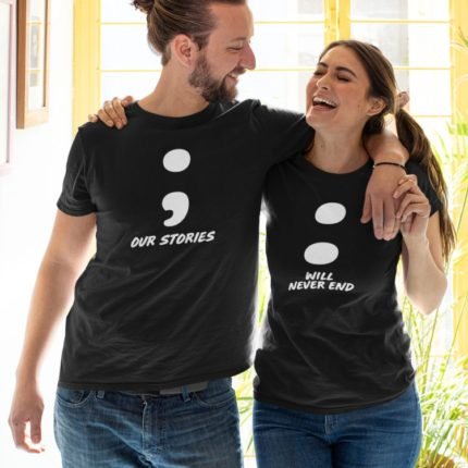 Our Stories Will Never End Couple T-shirt