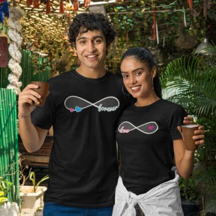Love You to the Moon and Back Couple T-shirt - Image 2