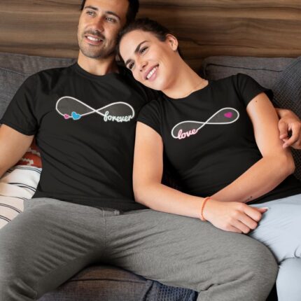 Love You to the Moon and Back Couple T-shirt - Image 3