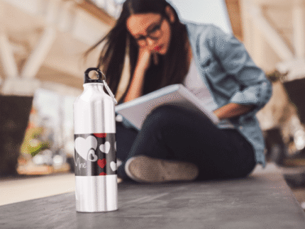 Girlfriend Wife Be Mine Love Stainless Steel Sipper Water Bottle - 600 ml - Image 3