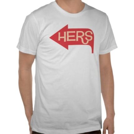 His n Hers Arrow Couple T-shirts - Image 8