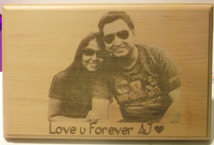 Personalized Engraved Wooden Photo Plaque - Image 1