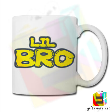 Little Brother Black Mug - Image 5