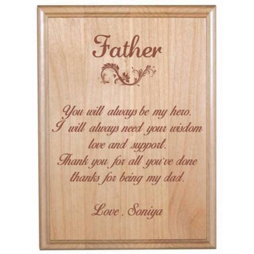 Engraved Plaque for Hero Dad 1