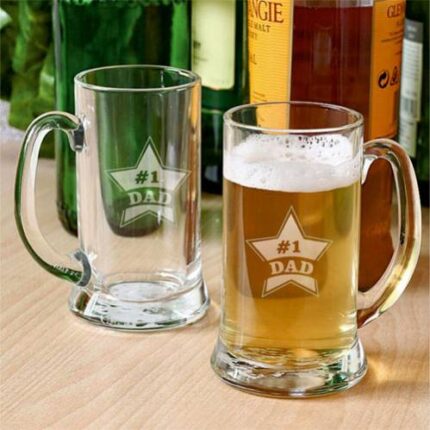 Engraved Starry No.1 Dad Beer Mug