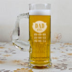 Personalized Engraved Dad Established Beer Mugs