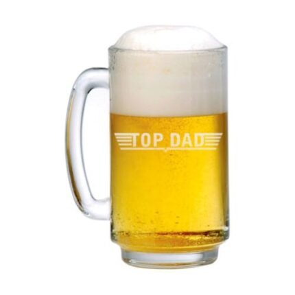 Engraved Top Dad Beer Mug - Image 6