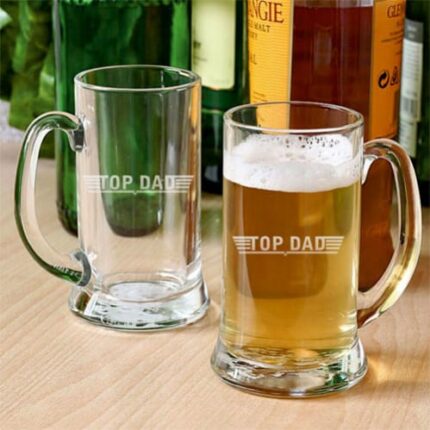 Engraved Top Dad Beer Mug - Image 4