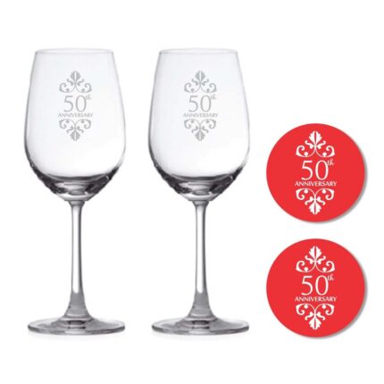 50th Marriage Anniversary Wine Glasses - Image 2