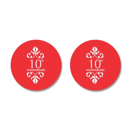 10th Wedding Anniversary Champagne Flutes Set of 2 - Image 5