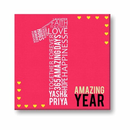 Personalized 1st Marriage Anniversary Canvas Frame - Image 1