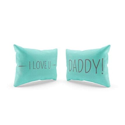 I Love You Daddy Designer Double Bedsheet for Dad with 2 Pillow Covers for Dad - Sky Blue - Image 5