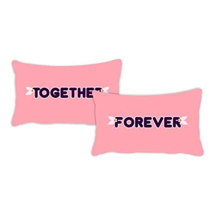 Valentine Gifts Love Puzzle Romantic Couple bedsheet for Girlfriend, Boyfriend, Husband, Wife with 2 Pillow Covers - Pink - Image 5