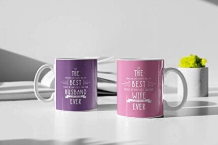 Best Husband Wife Love You Forever Couple Coffee Mugs Set - Image 2