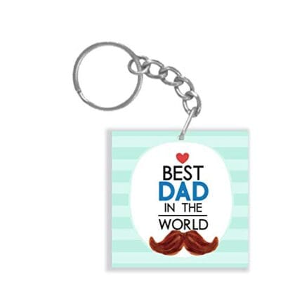 Hero Dad Canvas Cotton Cushion Cover of 12X12 inches, Mug of 330 ml, Coaster, Keychain for Dad - Image 4