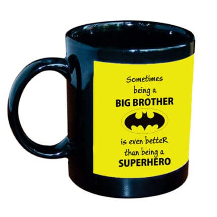 Superhero Big Brother Black Mug - Image 4