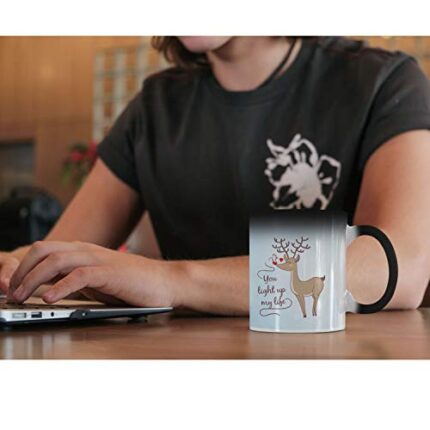 You Light Up My Life Printed Ceramic Mug with Coaster - Image 4