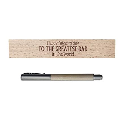 Birthday Gifts for Father Handmade Wooden Pen with Pen Box To The Greatest Dad Engraved - Rectangle - Image 4