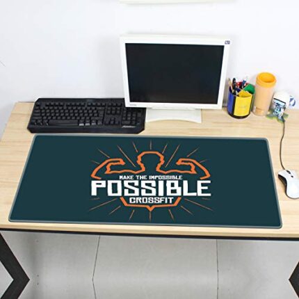 TheYaYaCafe New Year Christmas Gifts Motivational Quote Printed Large Mousepad for Computer, PC, Laptop - Make The Impossible Possible - Image 3