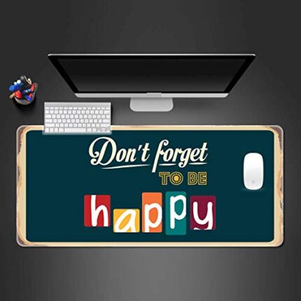 TheYaYaCafe New Year Christmas Gifts Motivational Quote Printed Large Mousepad for Computer, PC, Laptop - Don’t Forget to Be Happy - Image 4