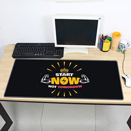 TheYaYaCafe New Year Christmas Gifts Motivational Quote Printed Large Mousepad for Computer, PC, Laptop - Start Now Not Tomorrow - Image 3