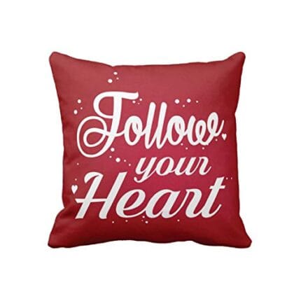 Follow Your Heart Just Believe in Your Self Motivational Quotes Printed Canvas Cotton 12x12-inch Cushion Covers (Multicolour) -Set of 3 - Image 4