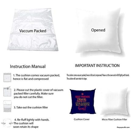 Mothers Day 12x12 inches Poly Satin Cushion (with Filler) Mere Pyare Dadu Dadi Printed Grandparents Birthday Throw Pillow Sofa - Set of 2 - Image 3