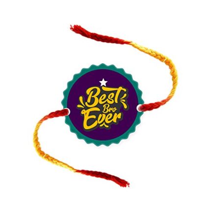 TheYaYaCafe Rakhi for Bhaiya Bhabhi Set of 2 Printed Family Rakhi Combo Best Bro Ever Loved Bhabhi Raksha Bandhan - Image 3