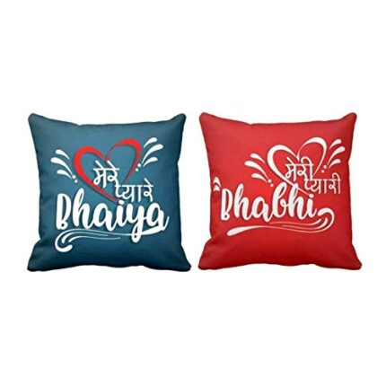 Canvas Cotton 180 TC Cushion Cover, 16 x 16 Inch, Red, 2 Pieces
