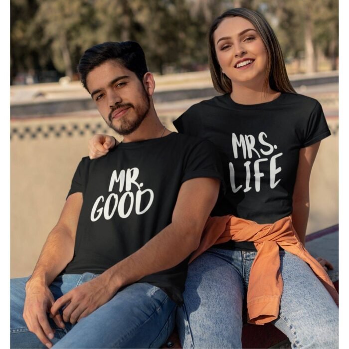 Mr Good Mrs Life Couple T-shirt