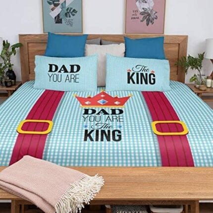 Dad You are The King Bed sheet With Pillow Covers - Image 2