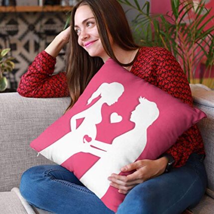 Canvas Cotton 180 TC Cushion Cover (Pink_12"X12") - Image 3