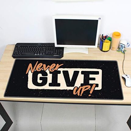 TheYaYaCafe New Year Christmas Gifts Motivational Quote Printed Large Mousepad for Computer, PC, Laptop - Never Give Up - Image 3