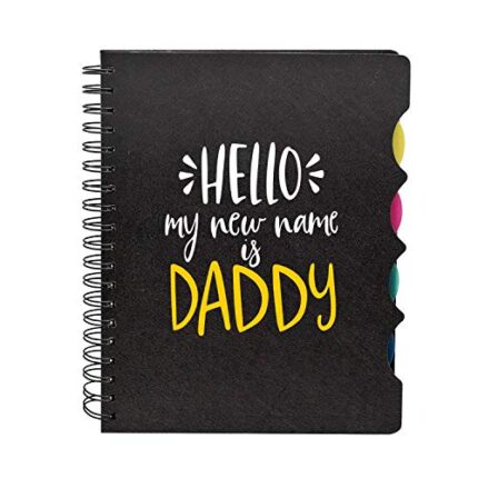 Birthday Gifts for Father Dad Gifts for New Dad Hello My New Name Is Daddy Printed Notebook A5 Size 300 Ruled Pages