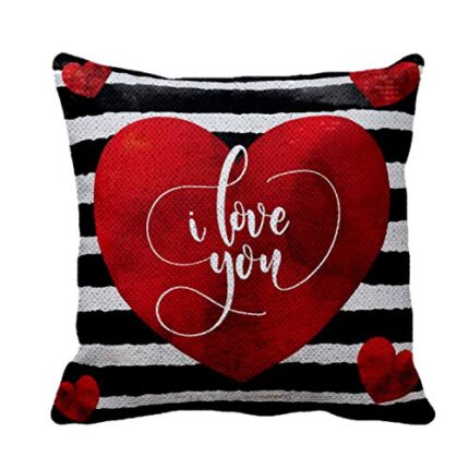 Sequin 200TC Cushion Cover (12X12"_Red) - Image 4