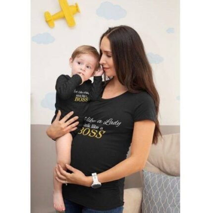 Act Like a Lady Think Like a Boss Mother And Child Tshirt