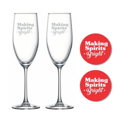 Making Spirits Bright Champagne Flutes Set of 2 - Image 5