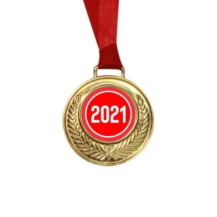 No. 1 Mom Printed Award Medal - Golden, Alloy - Image 3