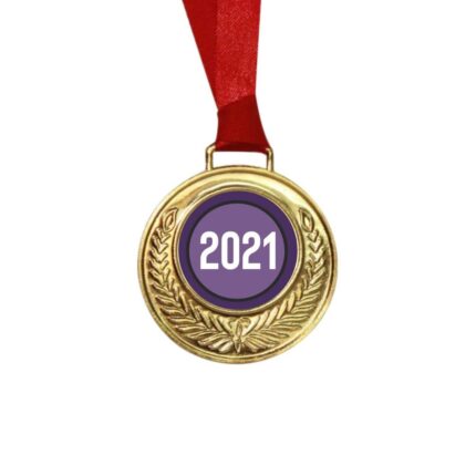 Worlds Best Mom Printed Award Medal - Golden, Alloy - Image 3