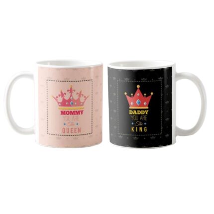 King Queen Mommy Daddy Couple Coffee Mug - Image 2
