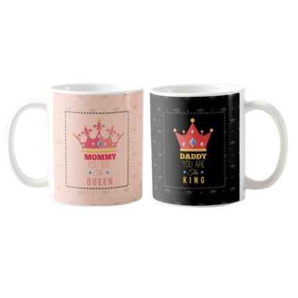 King Queen Mommy Daddy Couple Coffee Mug - Image 3