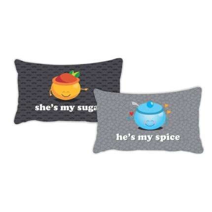 She is My Sugar He is My Spice Couple Bedsheet - Image 4