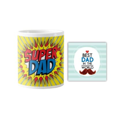 Super Mom Dad Couple Mugs Set of 4 - Image 4