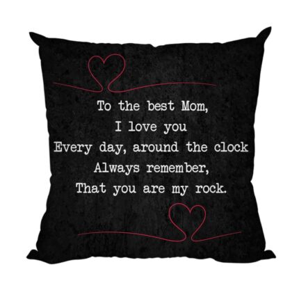 Mothers Day Gift The Best Mom I Love You Printed Throw Pillow Sofa - Multicolor - Image 3